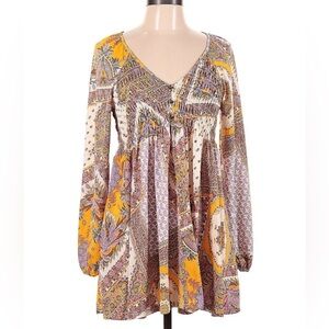 Anthropologie MELLÓDAY Patchwork Mini Dress or Tunic